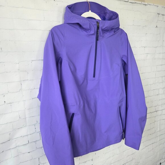 Lululemon Waterproof Hiking Half Zip Pullover Light Electric Indigo Size 4 Gorp - Picture 3 of 9